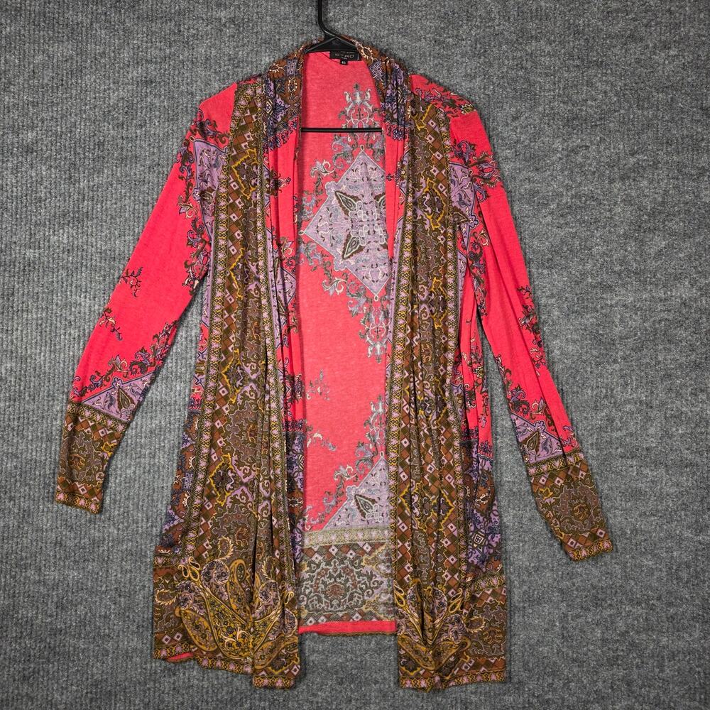 Etro Milano Paisley‎ Open Cardigan 46 Boho Italian Lightweight